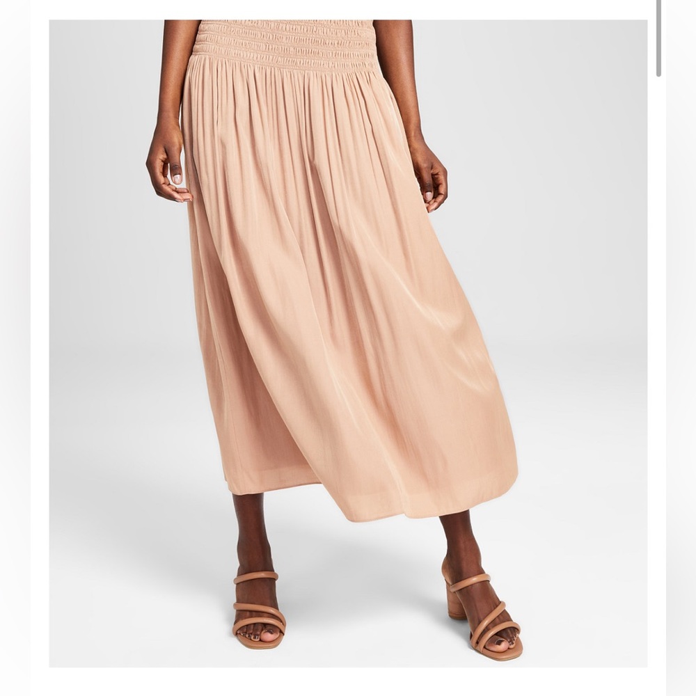Smocked Waist Maxi Skirt